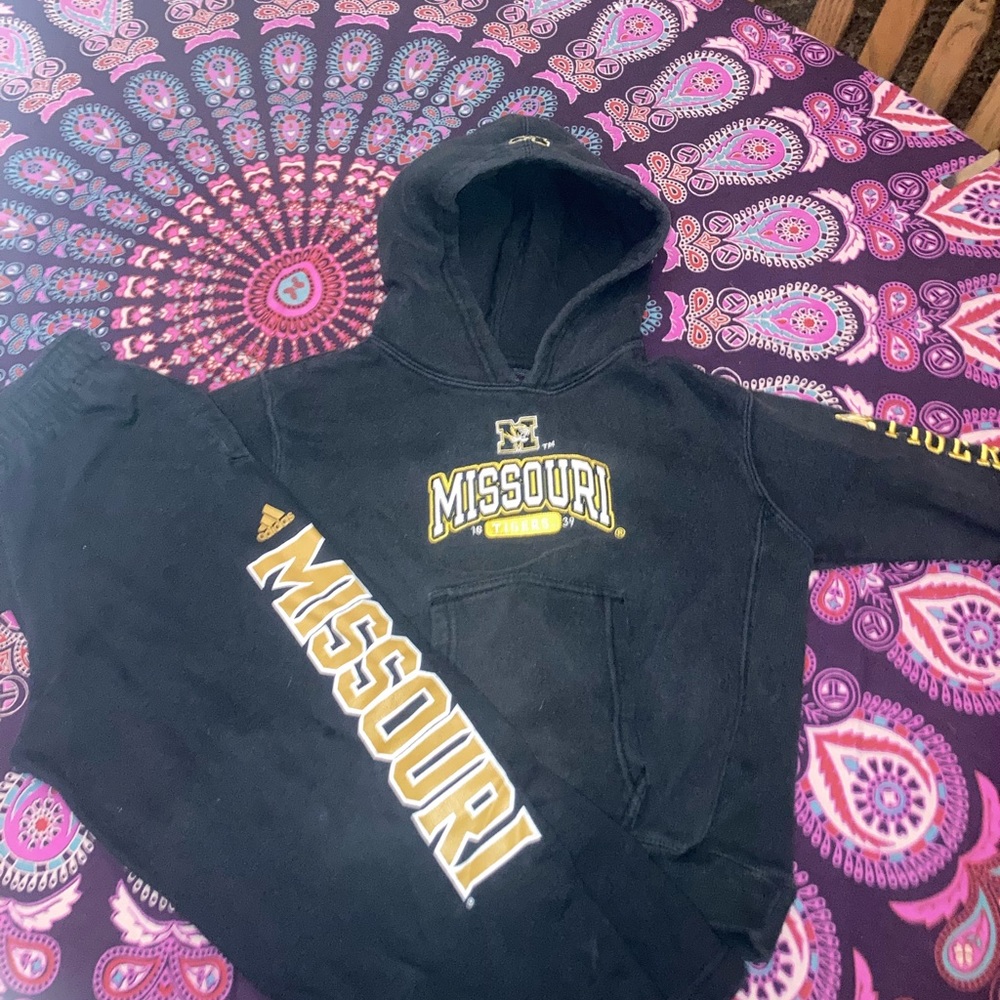 Unisex 2pc sweats black Missouri Tigers sz xl 7